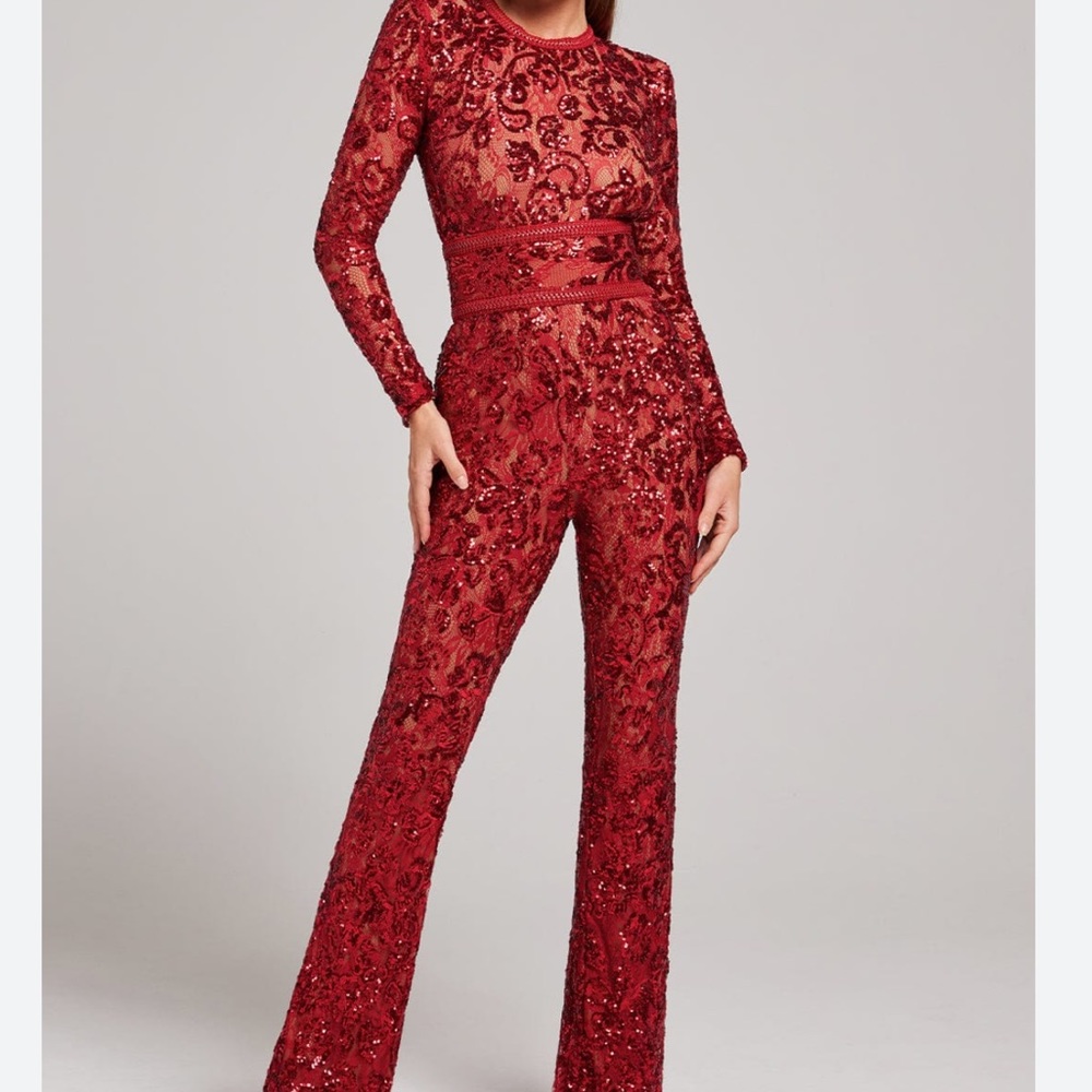 Nadine Merabi Red Jumpsuit